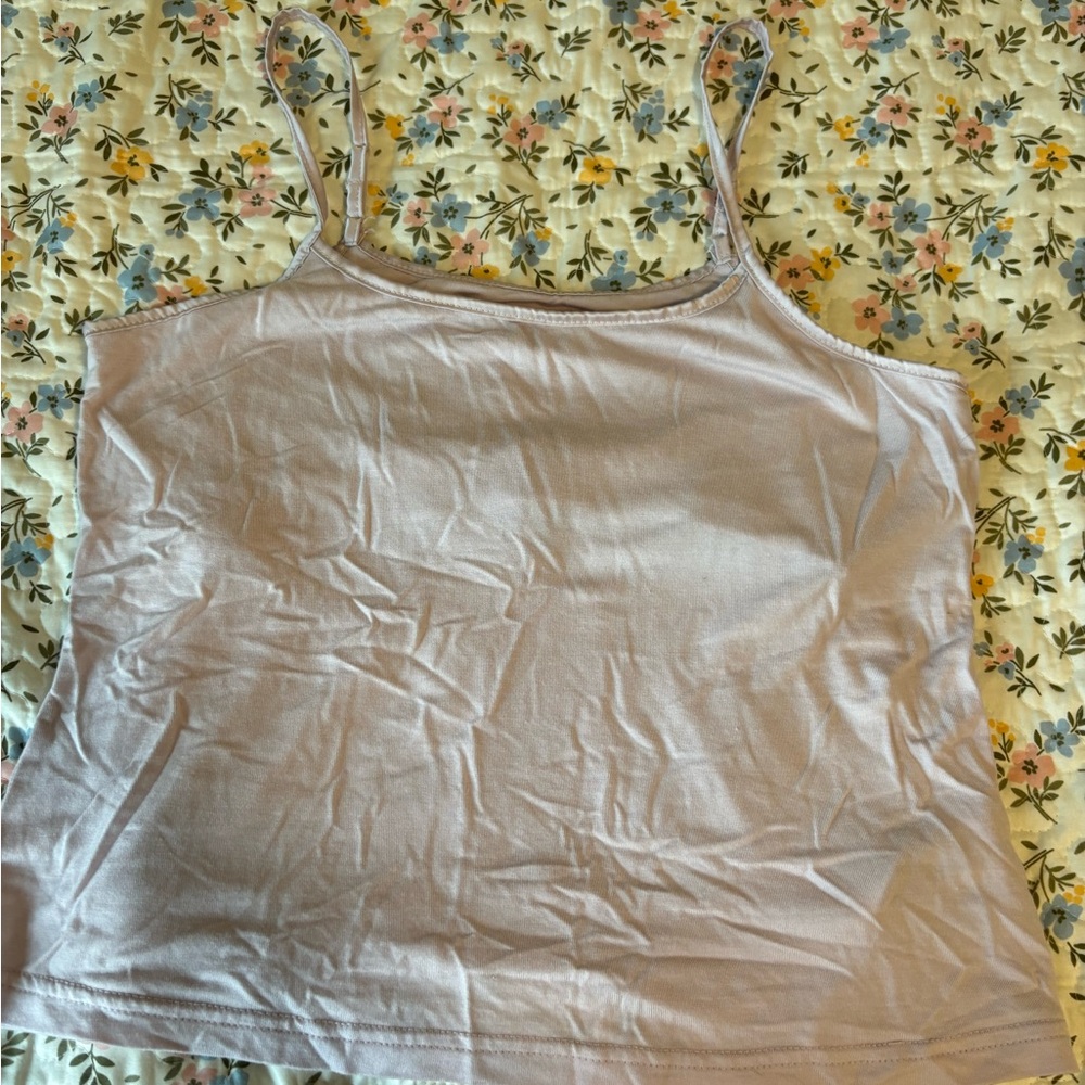 Cupcakes & Cashmere Tan Cream Fitted Sleeveless Camisole